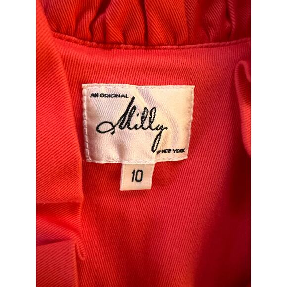 Milly of New York Ruffle Belted Dress Size 10 - Picture 4 of 7